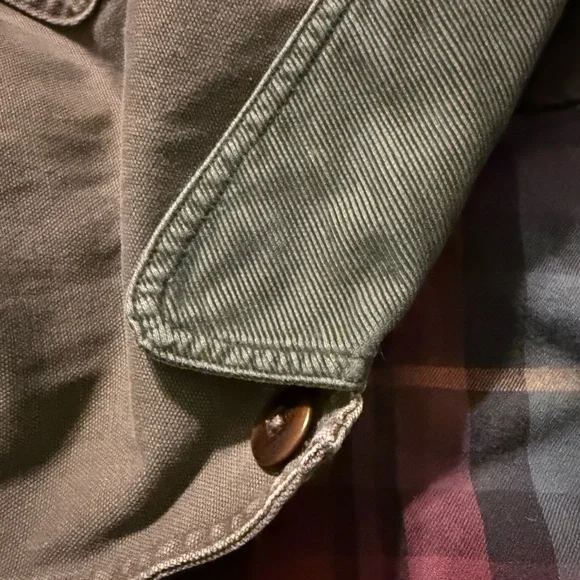 L.L. Bean Brown Canvas Field Coat With Corduroy Collar and Removable Lining - Picture 11 of 11